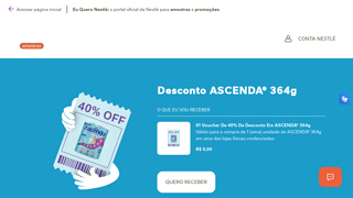 Desconto Exclusivo Em Ascenda Da Nestl: Suplemento Infantil Cupom 40% Off 